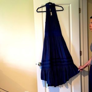 Ramy Brook high neck navy midi women’s dress size Small